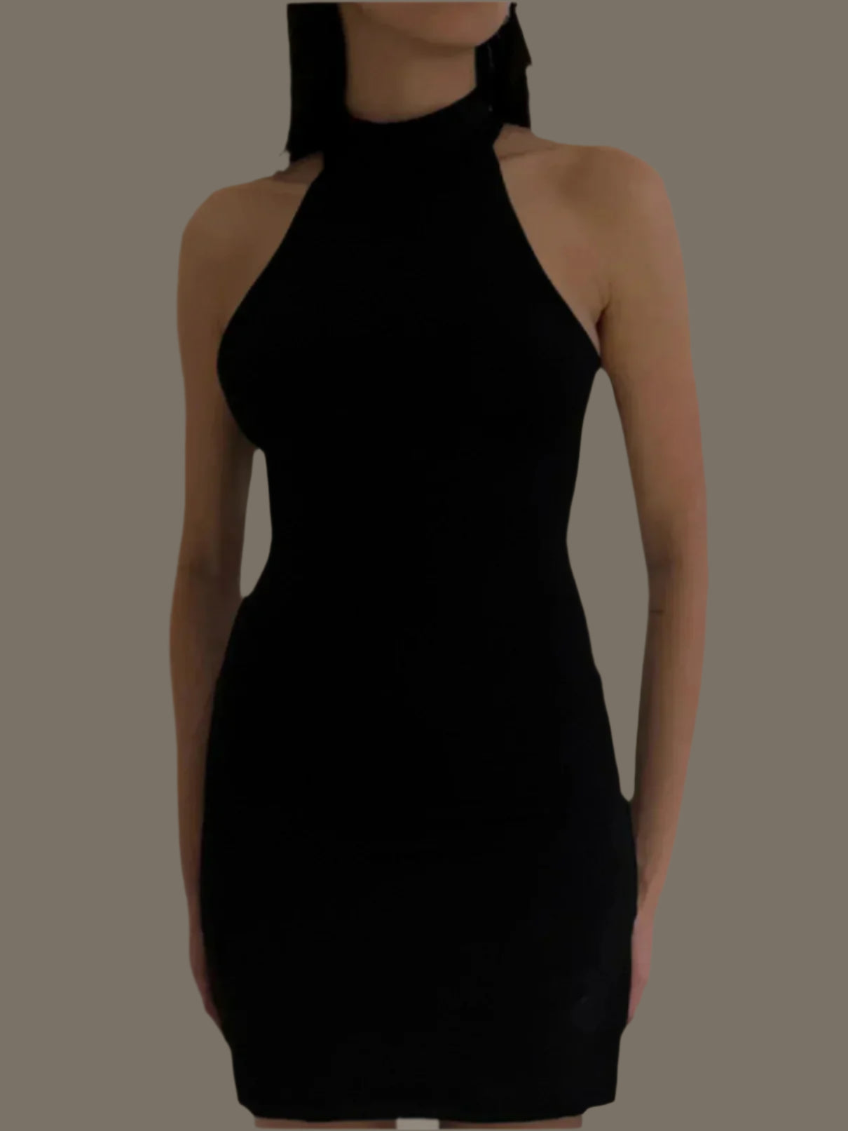 High Neck Sleeveless Dress